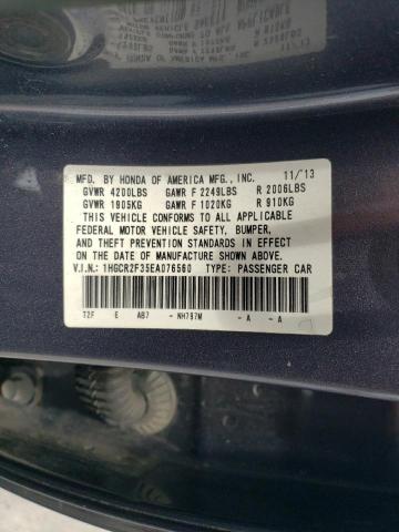 Photo 11 VIN: 1HGCR2F35EA076560 - HONDA ACCORD 