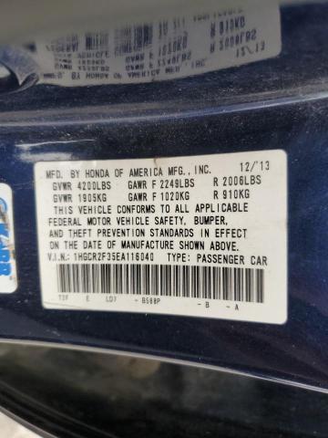 Photo 11 VIN: 1HGCR2F35EA116040 - HONDA ACCORD LX 