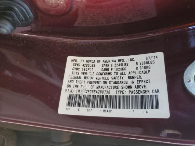 Photo 11 VIN: 1HGCR2F35EA280730 - HONDA ACCORD LX 