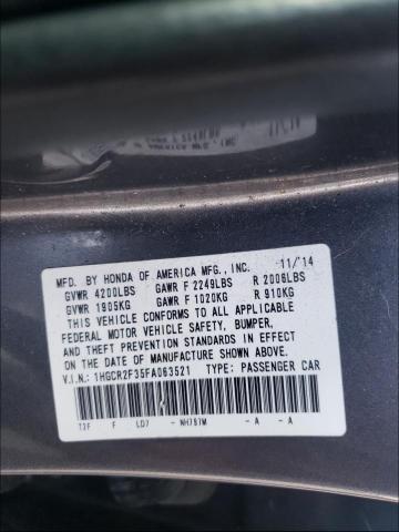 Photo 9 VIN: 1HGCR2F35FA063521 - HONDA ACCORD LX 