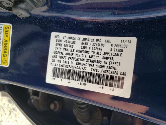 Photo 11 VIN: 1HGCR2F35FA087737 - HONDA ACCORD LX 