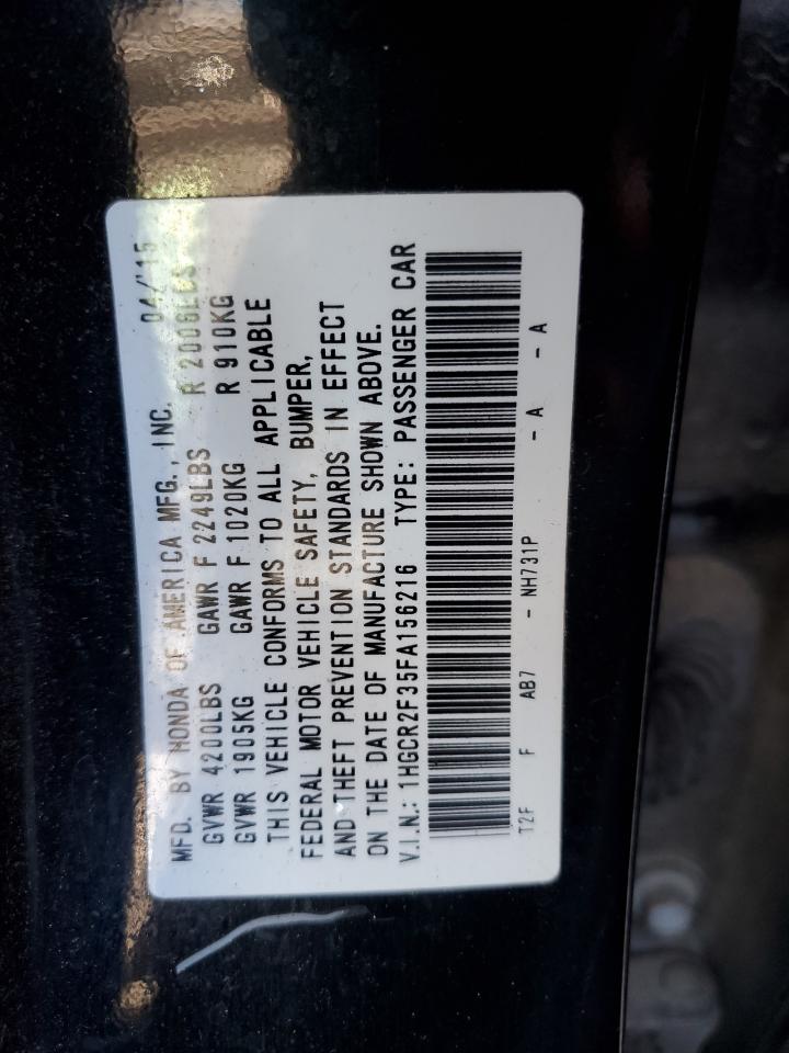 Photo 11 VIN: 1HGCR2F35FA156216 - HONDA ACCORD 