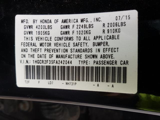 Photo 9 VIN: 1HGCR2F35FA242044 - HONDA ACCORD LX 