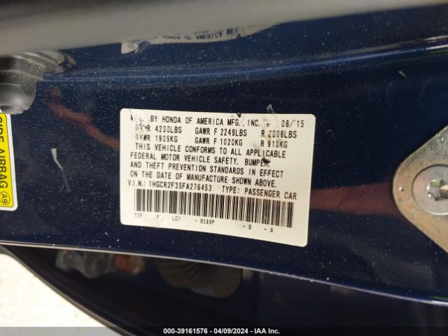 Photo 8 VIN: 1HGCR2F35FA276453 - HONDA ACCORD 