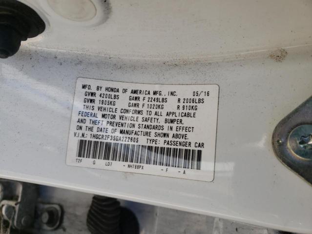 Photo 12 VIN: 1HGCR2F35GA222605 - HONDA ACCORD LX 