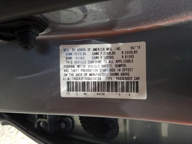 Photo 9 VIN: 1HGCR2F35GA234138 - HONDA ACCORD LX 