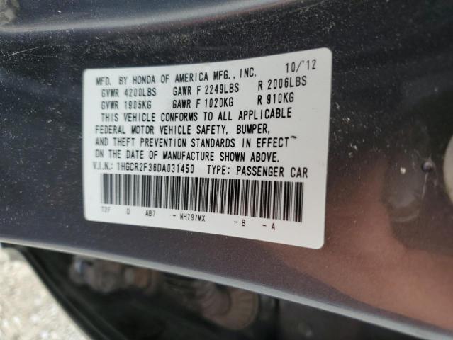 Photo 12 VIN: 1HGCR2F36DA031450 - HONDA ACCORD 