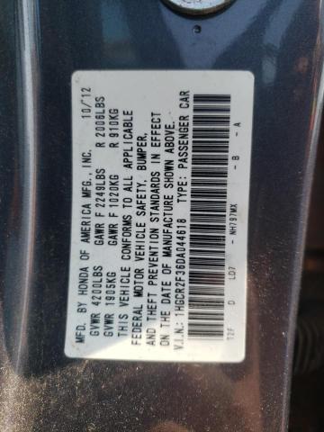 Photo 11 VIN: 1HGCR2F36DA044618 - HONDA ACCORD LX 