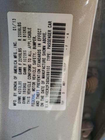 Photo 12 VIN: 1HGCR2F36DA098100 - HONDA ACCORD 