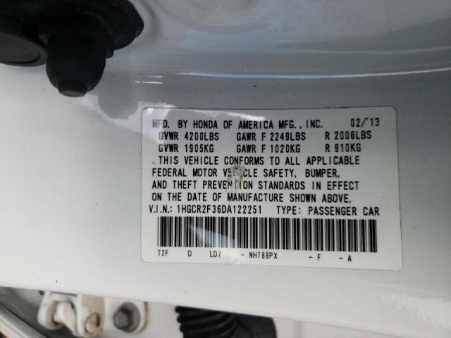 Photo 9 VIN: 1HGCR2F36DA122251 - HONDA ACCORD LX 