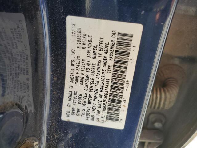 Photo 11 VIN: 1HGCR2F36DA134349 - HONDA ACCORD LX 