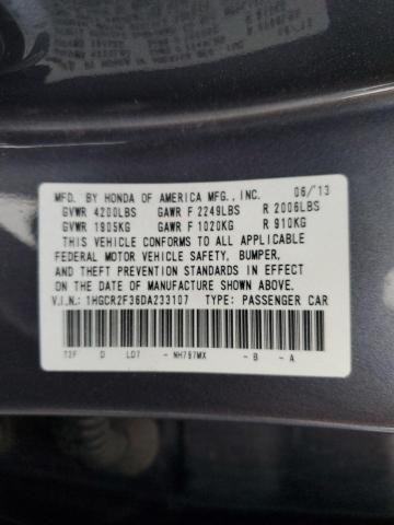 Photo 12 VIN: 1HGCR2F36DA233107 - HONDA ACCORD 