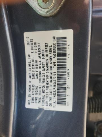 Photo 12 VIN: 1HGCR2F36DA273106 - HONDA ACCORD LX 