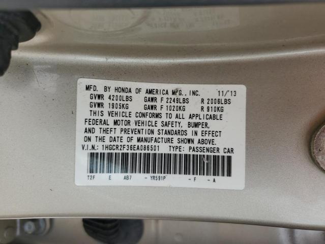 Photo 11 VIN: 1HGCR2F36EA086501 - HONDA ACCORD 