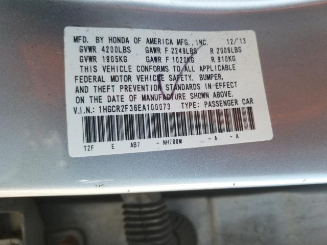 Photo 9 VIN: 1HGCR2F36EA100073 - HONDA ACCORD LX 