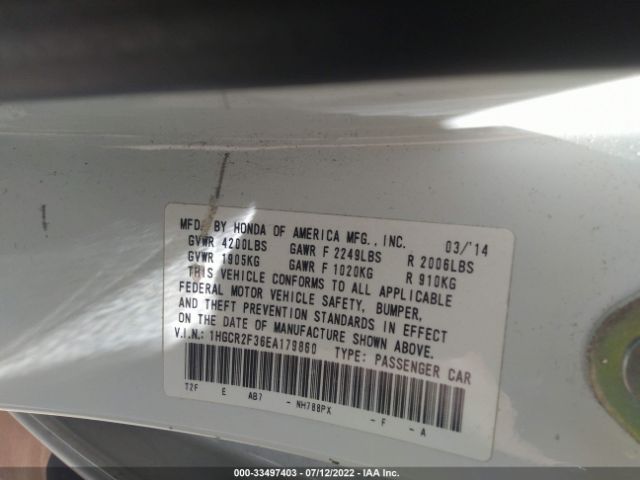 Photo 8 VIN: 1HGCR2F36EA179860 - HONDA ACCORD SEDAN 