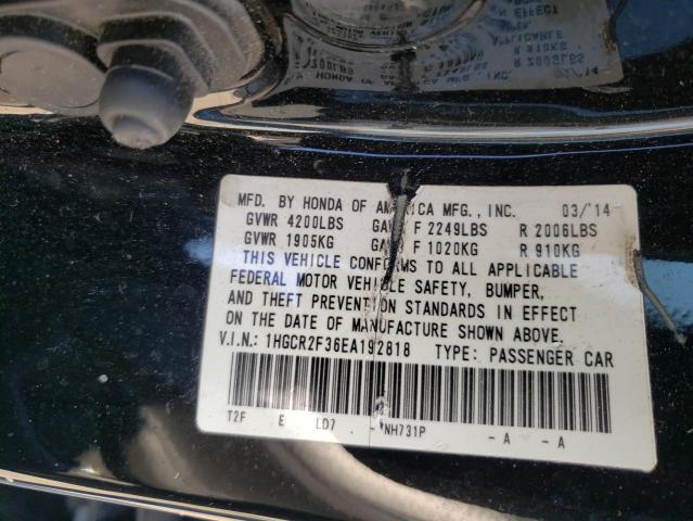 Photo 9 VIN: 1HGCR2F36EA192818 - HONDA ACCORD LX 