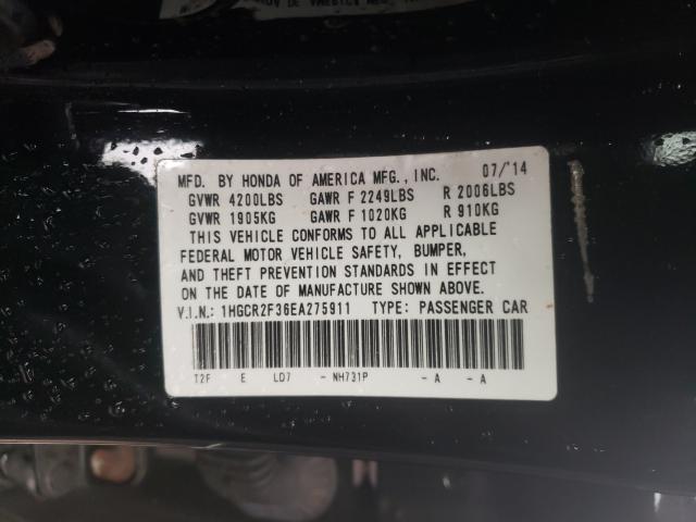 Photo 9 VIN: 1HGCR2F36EA275911 - HONDA ACCORD LX 