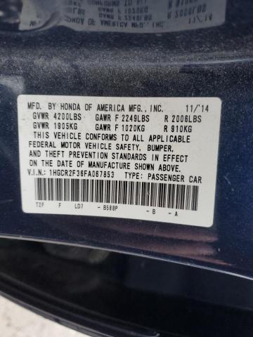 Photo 11 VIN: 1HGCR2F36FA067853 - HONDA ACCORD LX 