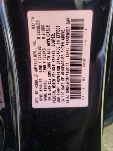 Photo 9 VIN: 1HGCR2F36FA159111 - HONDA ACCORD LX 