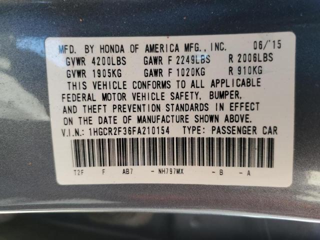 Photo 11 VIN: 1HGCR2F36FA210154 - HONDA ACCORD LX 