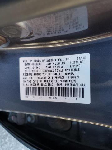 Photo 9 VIN: 1HGCR2F36GA036880 - HONDA ACCORD LX 