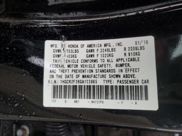 Photo 11 VIN: 1HGCR2F36GA103865 - HONDA ACCORD 