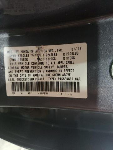 Photo 9 VIN: 1HGCR2F36HA019417 - HONDA ACCORD LX 