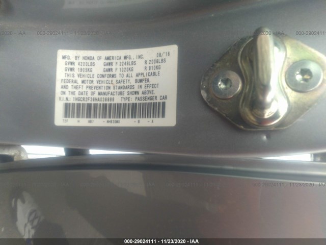 Photo 8 VIN: 1HGCR2F36HA036699 - HONDA ACCORD SEDAN 