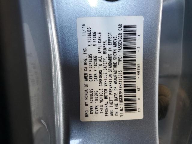 Photo 11 VIN: 1HGCR2F36HA115015 - HONDA ACCORD 