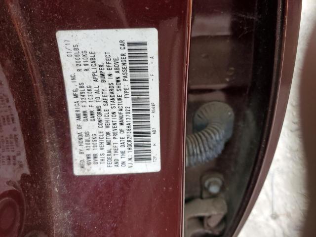 Photo 11 VIN: 1HGCR2F36HA137922 - HONDA ACCORD 