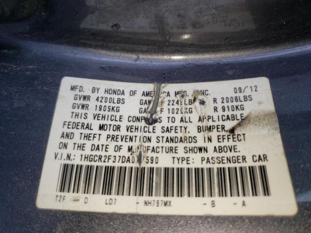 Photo 12 VIN: 1HGCR2F37DA017590 - HONDA ACCORD LX 