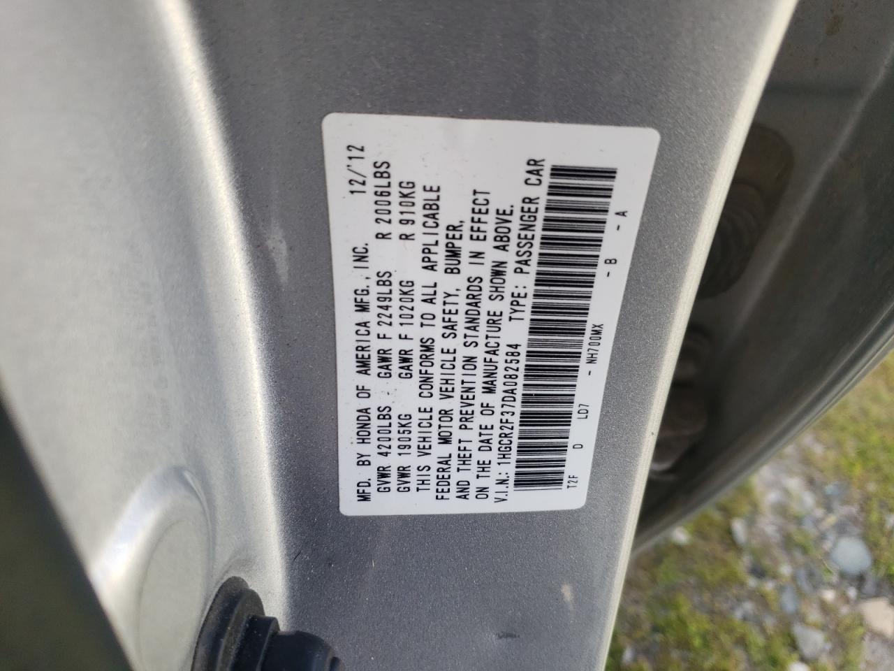 Photo 11 VIN: 1HGCR2F37DA082584 - HONDA ACCORD 