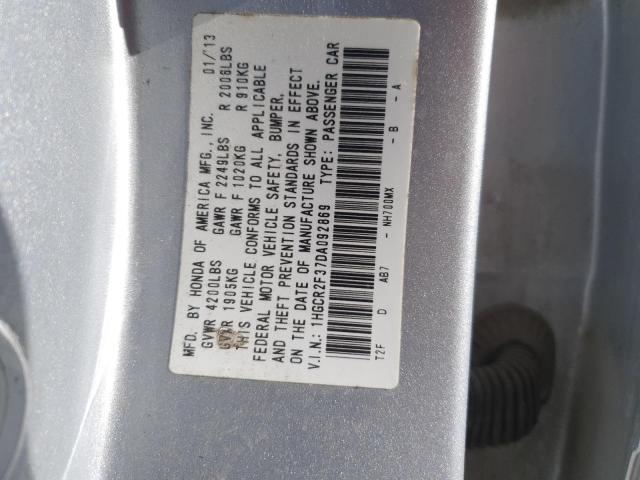 Photo 11 VIN: 1HGCR2F37DA092869 - HONDA ACCORD LX 