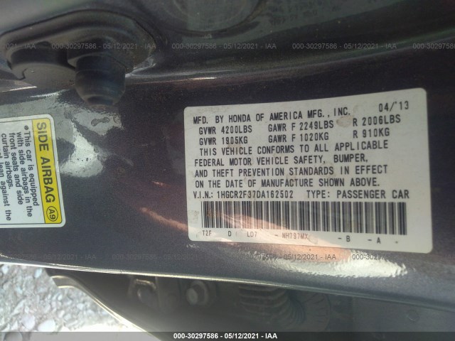 Photo 8 VIN: 1HGCR2F37DA162502 - HONDA ACCORD SDN 