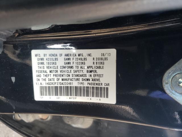 Photo 9 VIN: 1HGCR2F37DA230491 - HONDA ACCORD LX 