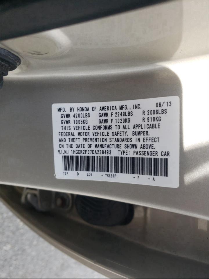 Photo 9 VIN: 1HGCR2F37DA238493 - HONDA ACCORD LX 