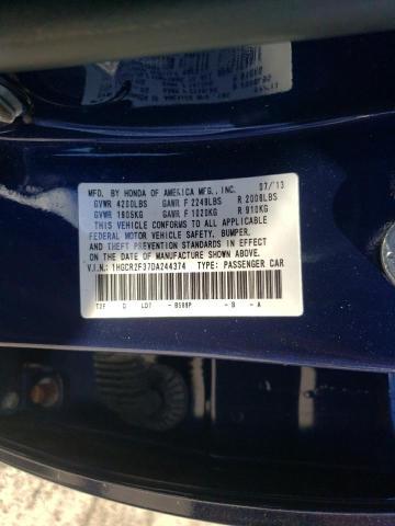 Photo 9 VIN: 1HGCR2F37DA244374 - HONDA ACCORD LX 