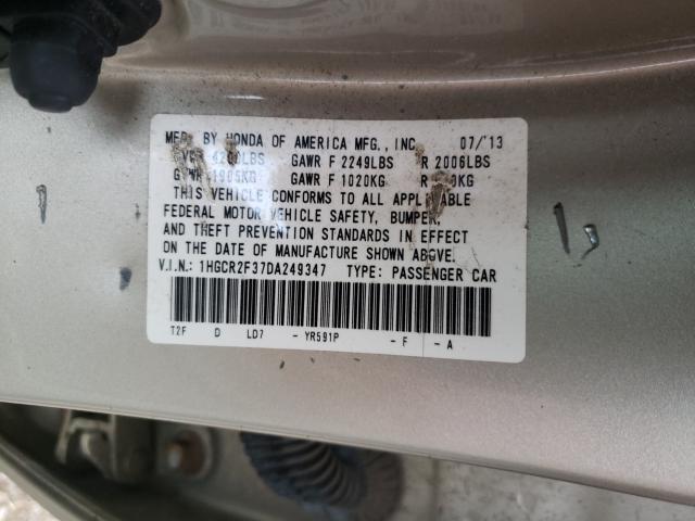 Photo 9 VIN: 1HGCR2F37DA249347 - HONDA ACCORD LX 