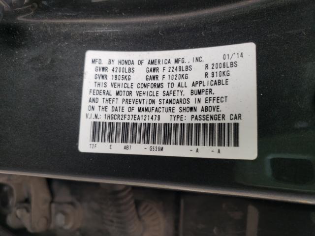 Photo 9 VIN: 1HGCR2F37EA121479 - HONDA ACCORD LX 