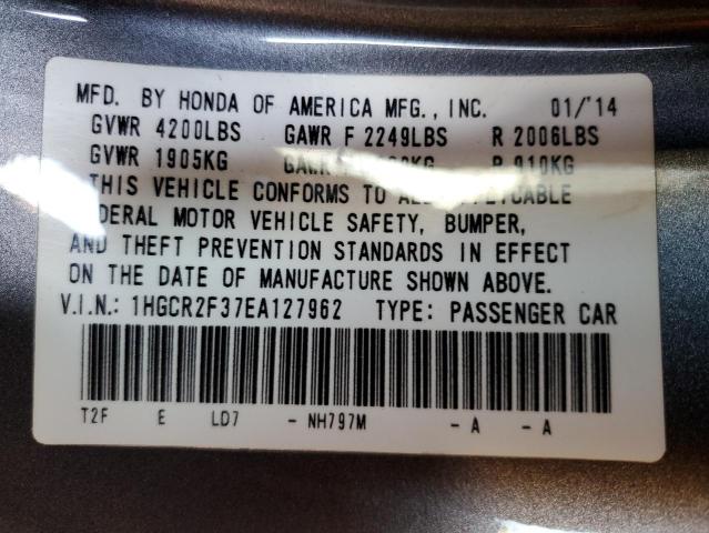 Photo 11 VIN: 1HGCR2F37EA127962 - HONDA ACCORD LX 