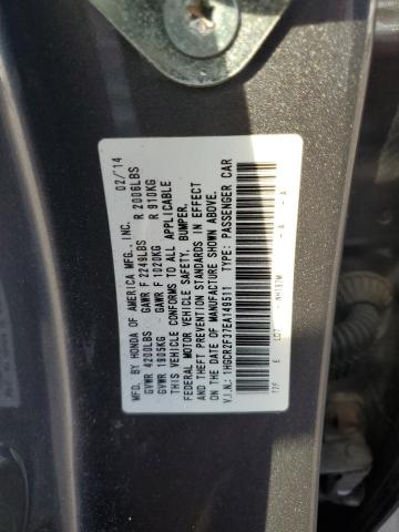 Photo 11 VIN: 1HGCR2F37EA149511 - HONDA ACCORD LX 