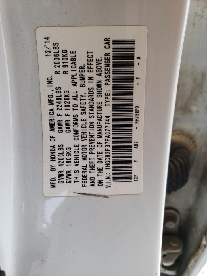 Photo 11 VIN: 1HGCR2F37FA077744 - HONDA ACCORD 