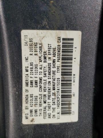 Photo 12 VIN: 1HGCR2F37FA175026 - HONDA ACCORD LX 