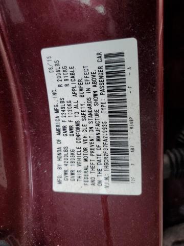 Photo 11 VIN: 1HGCR2F37FA209935 - HONDA ACCORD LX 