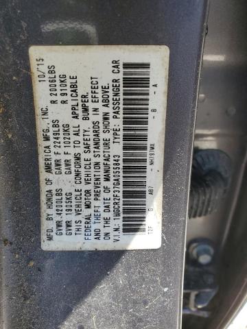 Photo 11 VIN: 1HGCR2F37GA055843 - HONDA ACCORD 