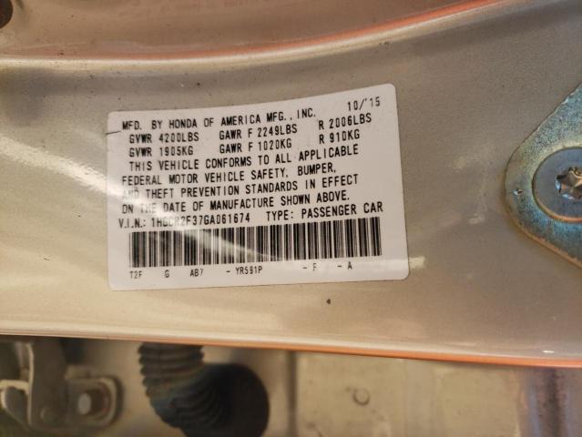 Photo 9 VIN: 1HGCR2F37GA061674 - HONDA ACCORD LX 