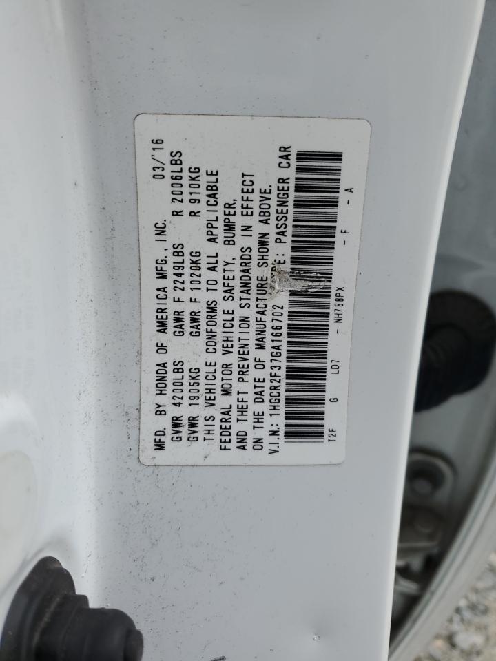 Photo 11 VIN: 1HGCR2F37GA166702 - HONDA ACCORD 