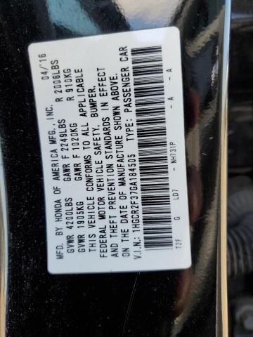 Photo 9 VIN: 1HGCR2F37GA184505 - HONDA ACCORD LX 