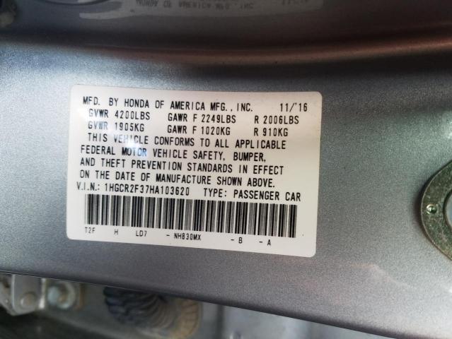 Photo 9 VIN: 1HGCR2F37HA103620 - HONDA ACCORD LX 